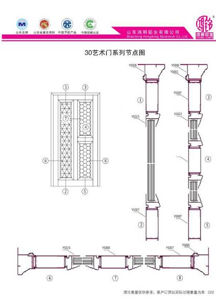 30藝術(shù)門系列斷面圖