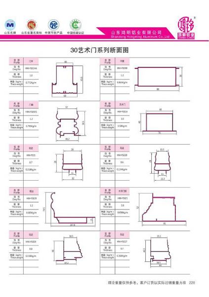 30藝術(shù)門系列斷面圖